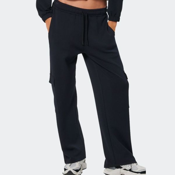 Body Action Wide-Leg Cargo Women's Trousers 021542-01-Black