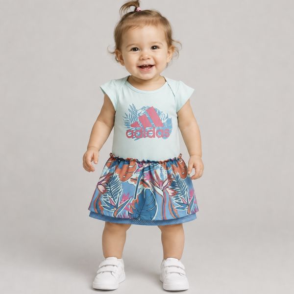 adidas Flower Print Toddlers' Dress GM8970